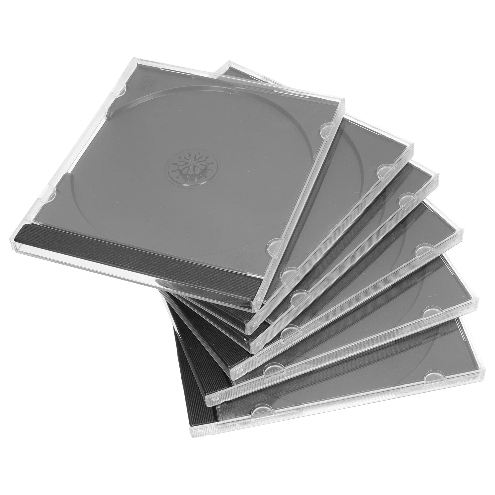 

6 Pcs CD Disc Case Portable Storage Wallet Container Protective Shell Blank Small DVD Sleeve Holder Plastic