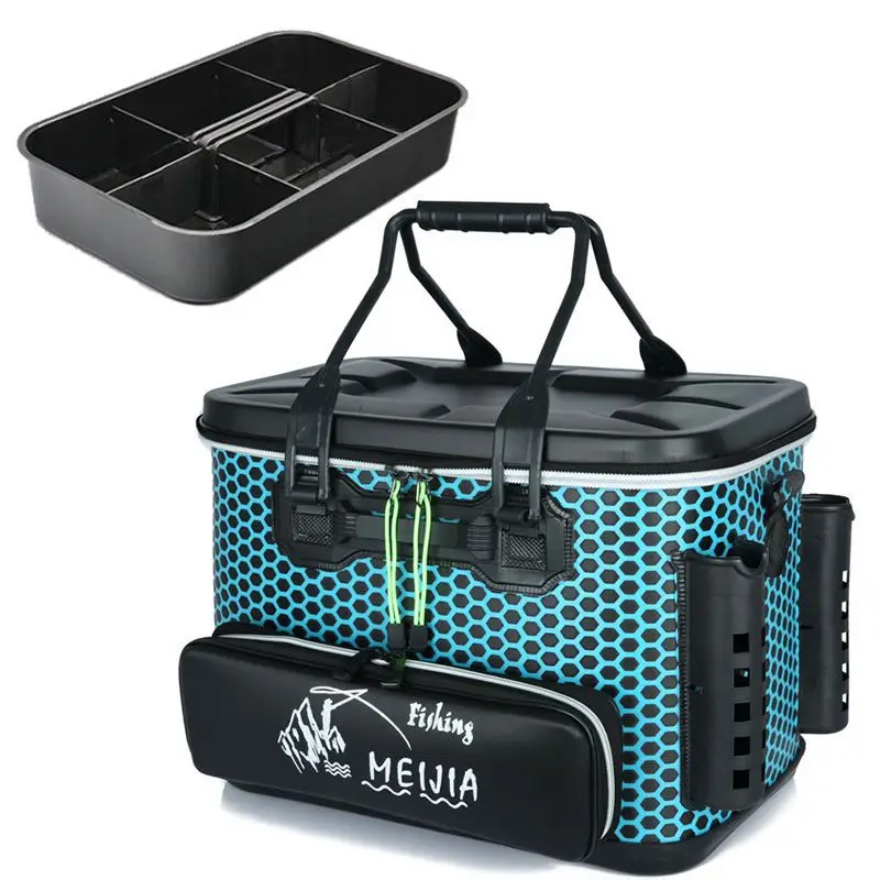 Multifuntion Lure Fishing Box Rod Box Folding Thickening Living Fish ...