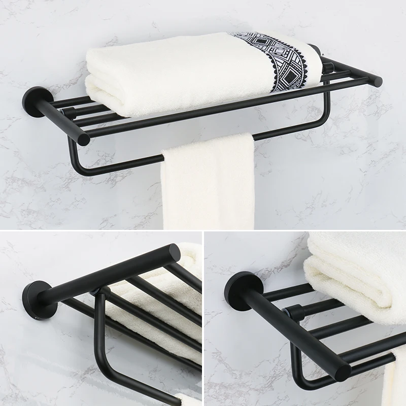 Bathroom Accessories Towel Rack Shelf Bar Roll Paper Holder Hand Towel Bar Robe Hook Toilet Brush