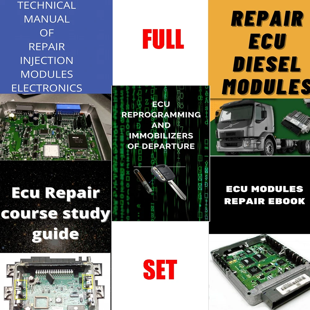 Guide d'étude de réparation ECU, 5 paquets, livres électroniques en anglais, réparation de fichiers PDF, Modules d'injection, manuels, Diagnostic de voiture, matériel pédagogique S7162d9efb5874a36b9879899a2a441aci