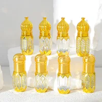 3/6ml Luxury Style Golden Refillable Perfume Bottles Glass Roll-on Essential Oil Bottle Empty Cosmetics Sample Test Container 1