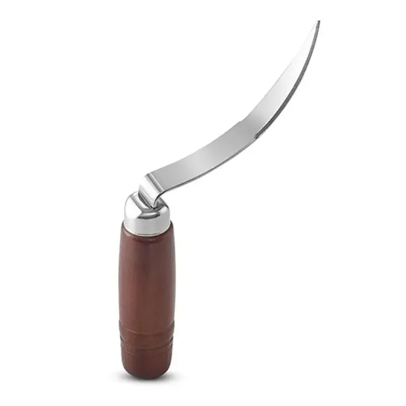 Digging Coconut Tool Stainless Steel Coconut Meat Extractor Shaving Cutter Wooden Handle Household Tools
