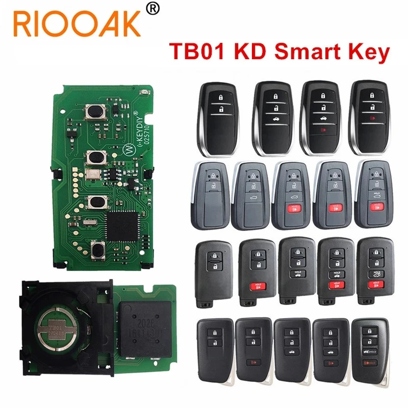 

KEYDIY TB01 KD Smart Key Universal Remote Control With 8A Transponder and Case For Toyota Corolla RAV4 Camry/Lexus FCCID:0020