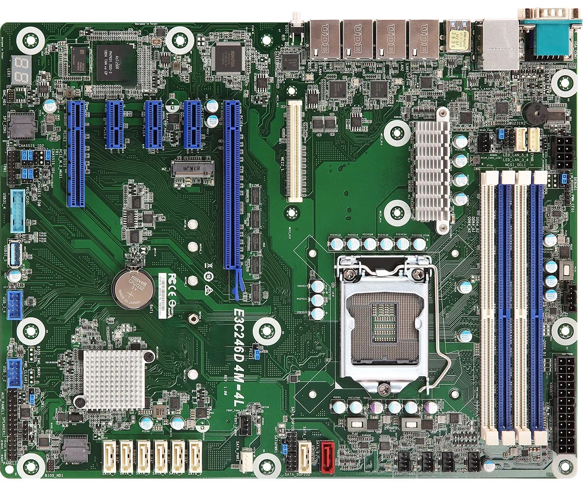 

E3c246d4m-4L Server Mainboard Lga1151 E-2100/E-2200 DDR4 ECC Non-ECC