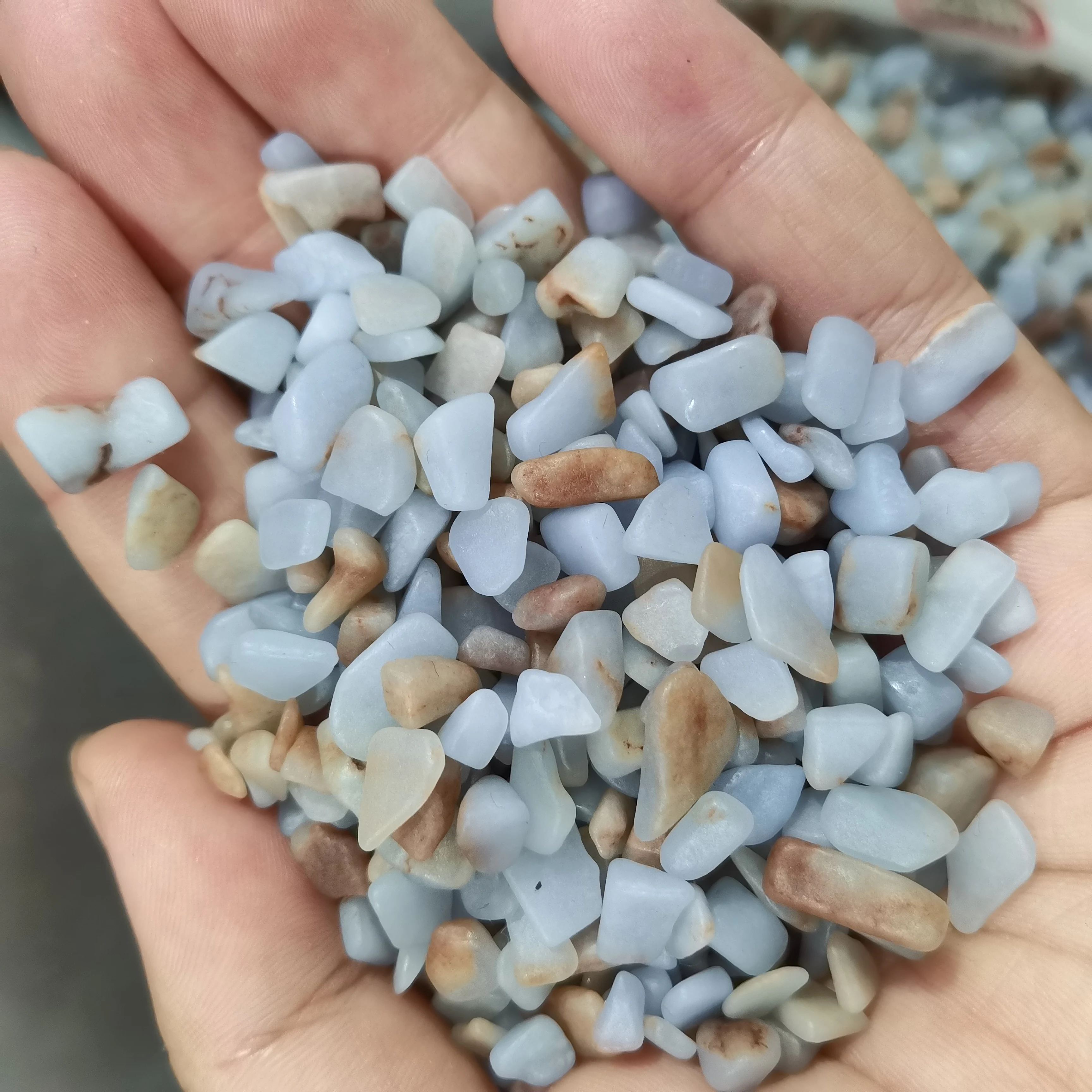 3-5 Natural Blue Angelite Gravel Irregular Crystal Stones Reiki Healing Crystal Quartz Specimen Natural Stones and Minerals 4