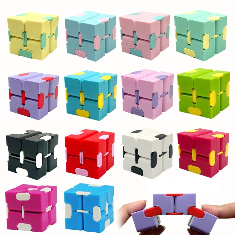 1/16pcs Magic Cube Blocks Autism ADHD OCD Anxiety Stress Relief Puzzle Cube Sensory Toys for Adults kids Gifts Classroom Prizes
