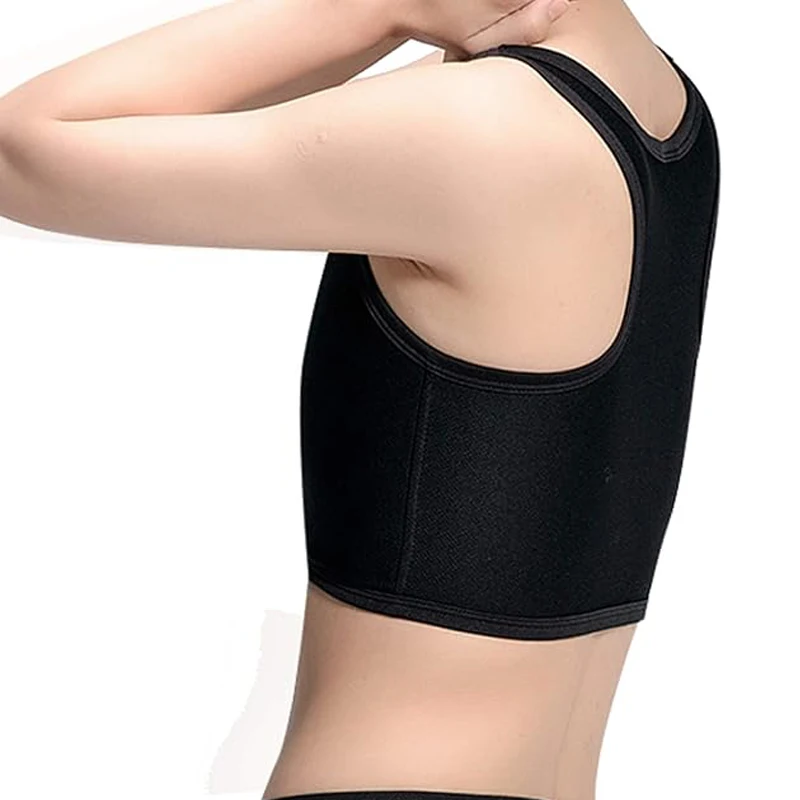 Breast Binder Flat Women Seamless Summer Short Vest Tank Top Shaper Bustier