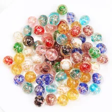  10pcs Luminous Lampwork Glass Shiny Beads for Jewelry Making Bracelet Necklace DIY Handmade Beading Crafts Findings 8/10/12mm 