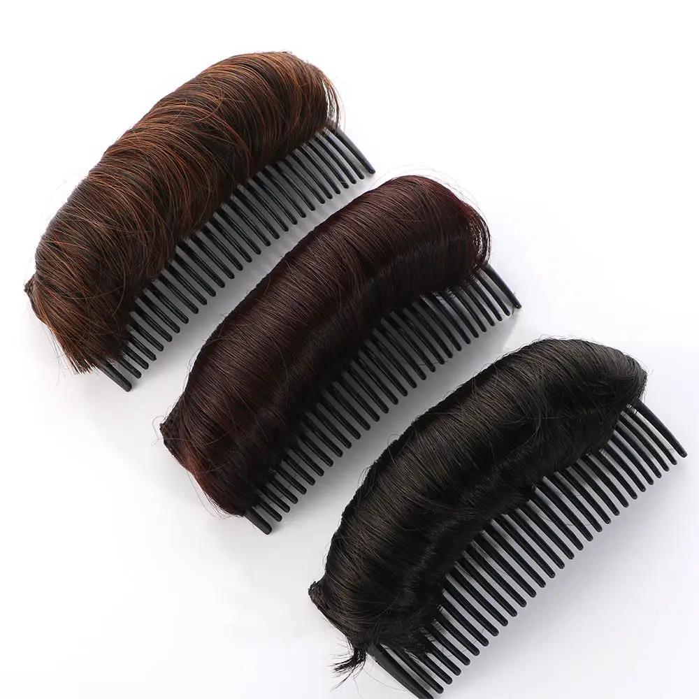 

Women Brown Hair Extensions Synthetic Hair Combs Hairpin False Hair Clip Princess Styling Tools Hair Pad Hair Bun