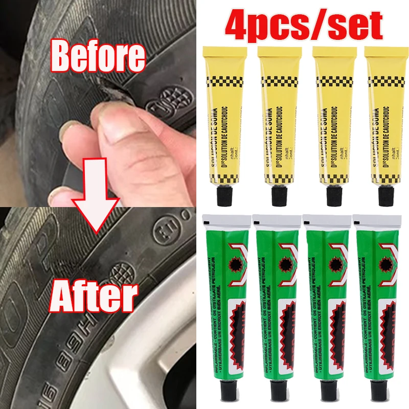 1/4Pcs Universal Tire Repairing Glue Motorcycle Bike Tyre Inner Tube
