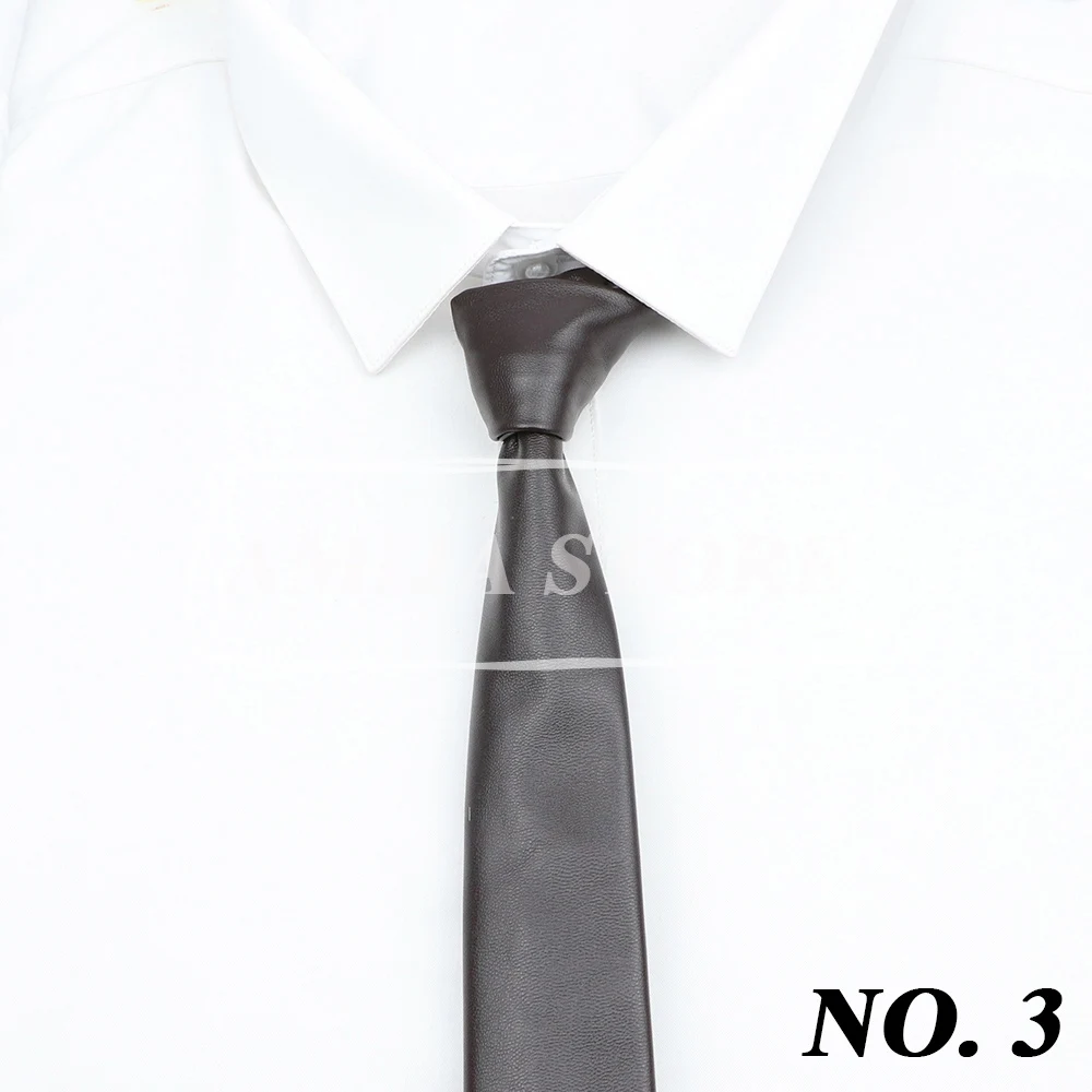 Klassische PU-Leder-Krawatten für Männer, Schwarz, Rot, Gold, Silber, Krawatten für Hochzeit, Party, Business-Anzüge, männliche Krawatte, Hemd-Accessoires, Höhlen – Detail 6