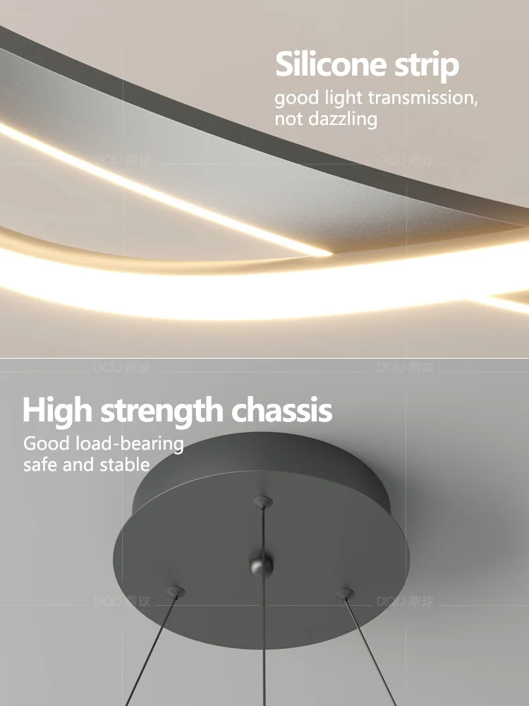Living room lights ring chandelier home electric lamp creative minimalist lamp Modern chandelier master bedroom lamp 6