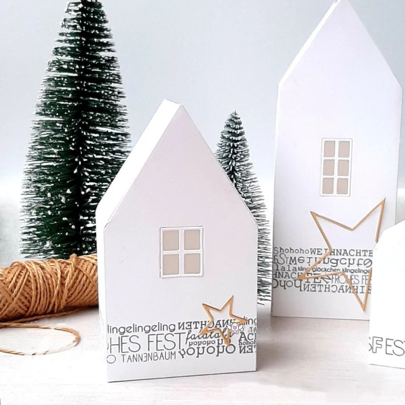 돼지 공예 금속 절단 다이 컷 다이 금형 새로운 3D 하우스 박스 시리즈 스크랩북 종이 공예 칼 금형 블레이드 펀치 스텐실 다이