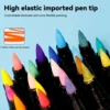 12-48Colors Soft Head Acrylic Marker Pen Set Waterproof Split Color Gradient Kawaii Graffiti Pen School Supplies Stationery 3