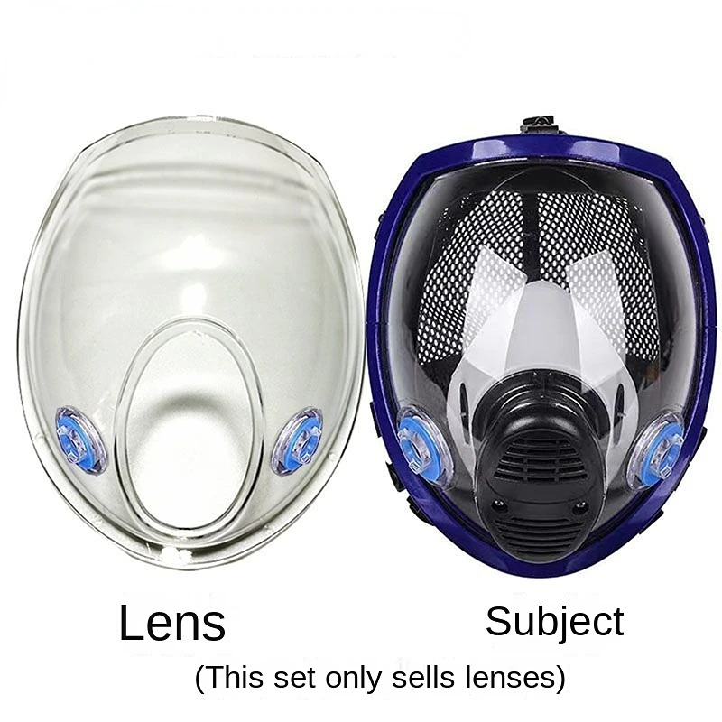 Spherical Screen Headband For 3M 6800 Gas Dust Mask Full Face Chemical Respirator PC Transparent Protective Face Shield