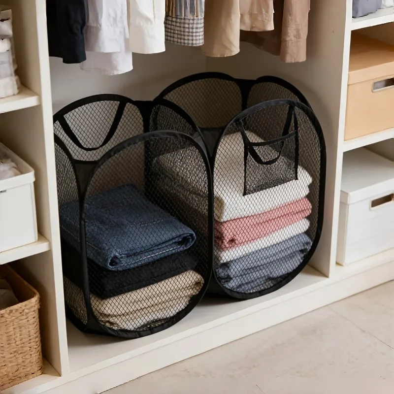 Collapsible Large-Capacity Laundry Basket with Handles