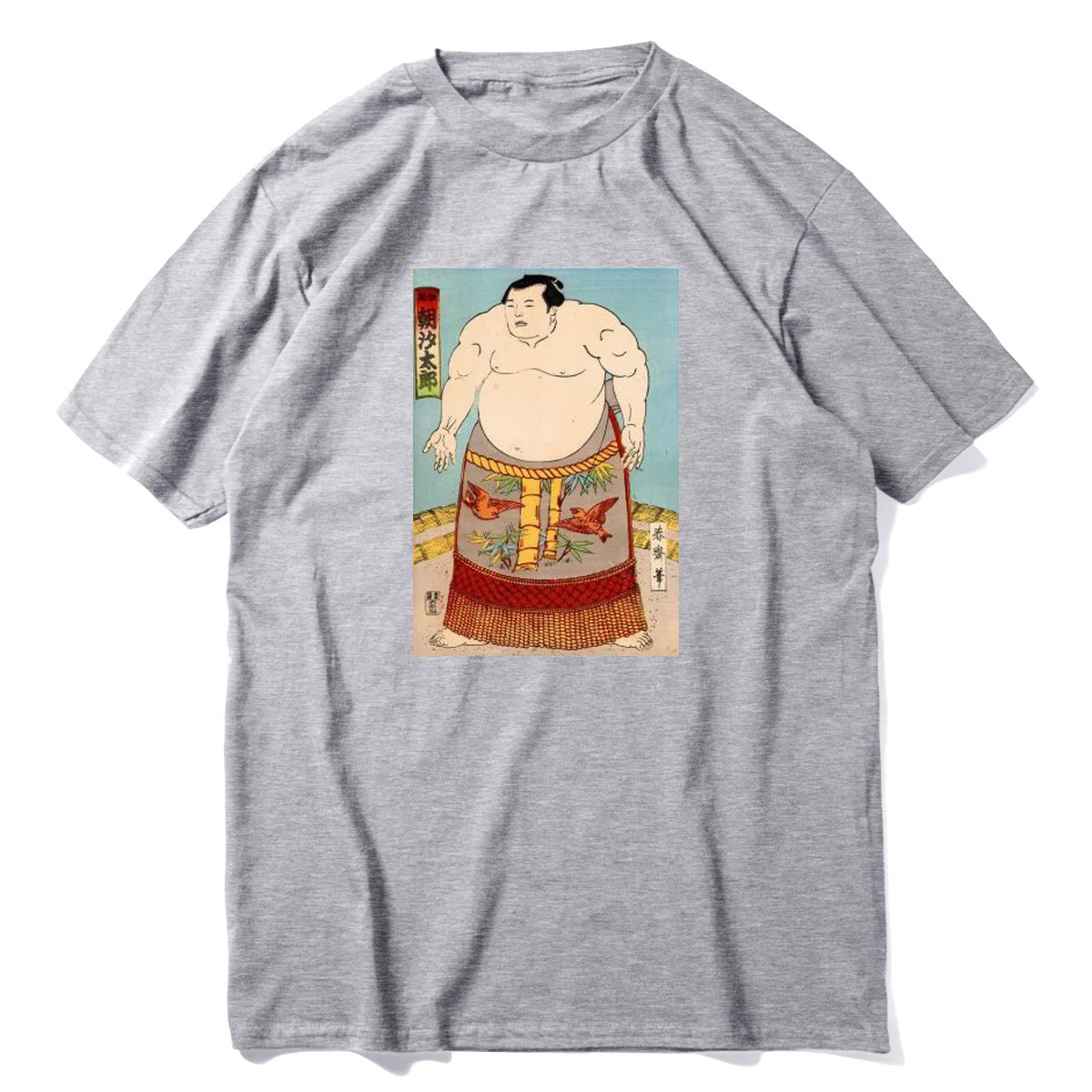 

Футболка мужская с коротким рукавом, Модная хлопковая одежда в стиле ретро, сумо-Потрясающая повседневная одежда с античным художественным принтом в японском стиле