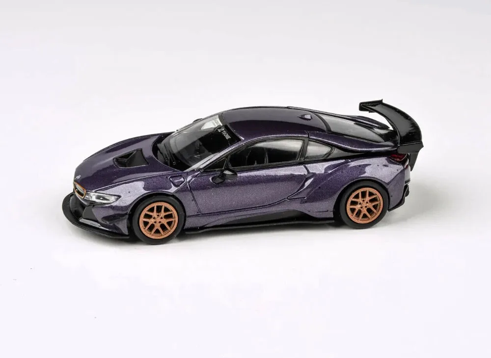 BMW i8 LIBERTY WALK HOT PINK & BLACK 1/64 DIECAST MODEL CAR