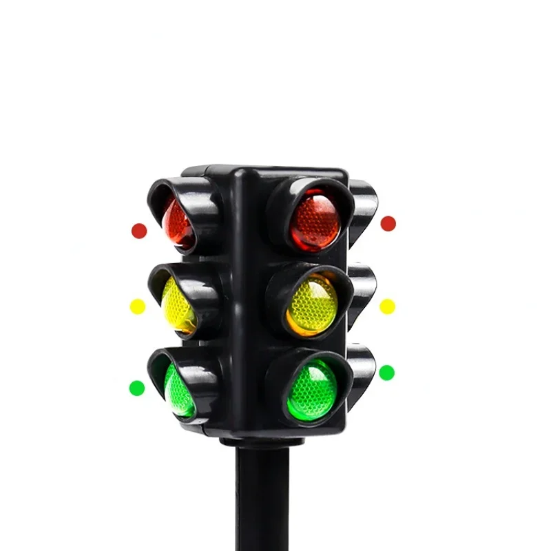 Simulated Two-Sided Traffic Lights Road Sign Lamp Crosswalk Signals with Base Early Learning Toys for Boys & Girls 4