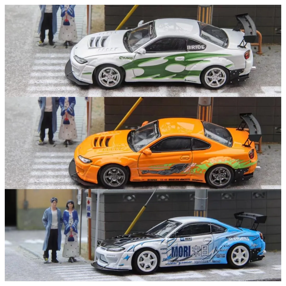 ** Preordina ** Focal Horizon Fh 1:64 Silvia S15 Pandem Rocket Bunny Fnf Diecast Model Car