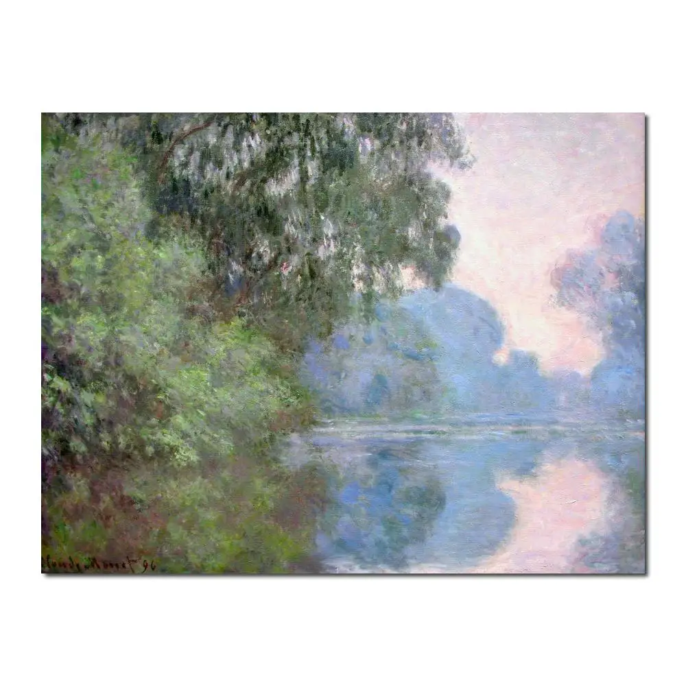 

Landscapes art Morning on the Seine near Giverny by Claude Monet oil paintings canvas High quality hand-painted