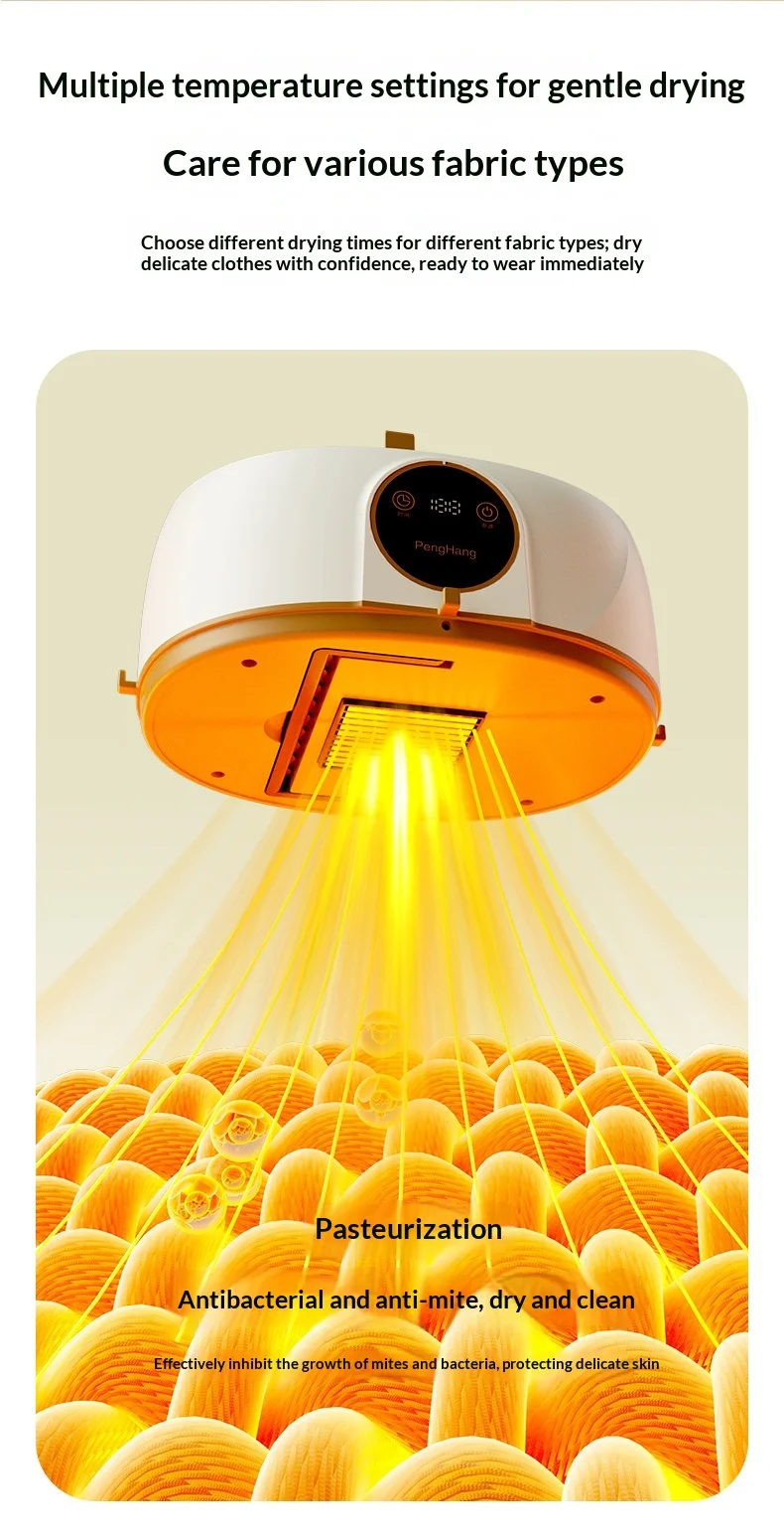 Electric Dryer Clothes Drying Rack Garment Dryer UV Sterilization with Dryer Bag Compact Travel Style Clothes Drying Rack Heater