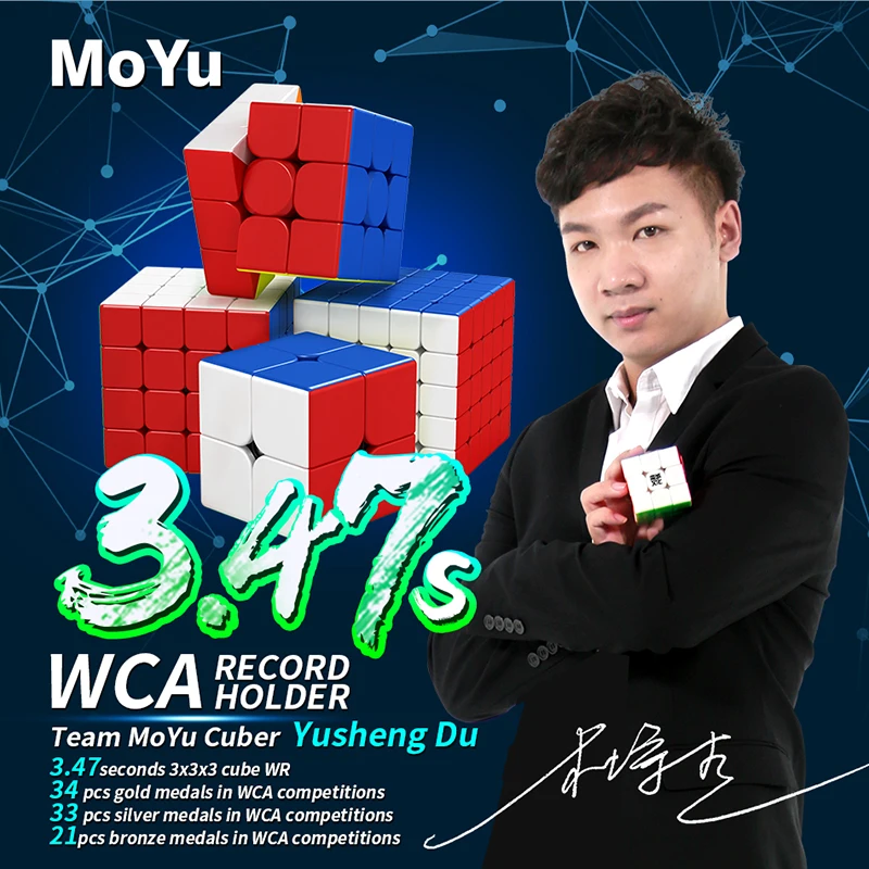 Bukefuno Cubo Magico Meilong 3x3 M Magnetico Stickerless – Cubo Di Velocità Mofang JiaoShi Professionale, Antiscivolo E Fluido, Regalo Ideale Per Bambini E Adulti