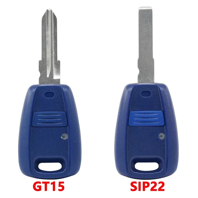 SIP22 xnrkey GT15R รีโมทคีย์สำหรับ Fiat Punto Doblo Bravo Blue/Black ID48 Chip 433MHz FOB 1ปุ่ม 5