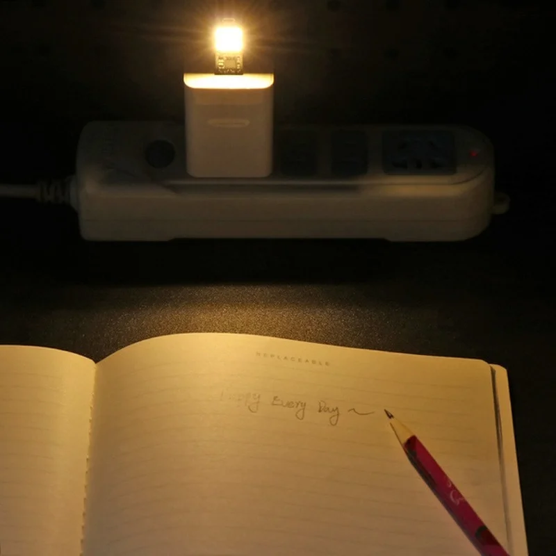 LED Light Night Light Mini Night Light Mini LED Light Portable USB Card Light Mini LED Lights 6 LED Keychain Night Light 1W 5V Dimming Pocket Card USB Lights
