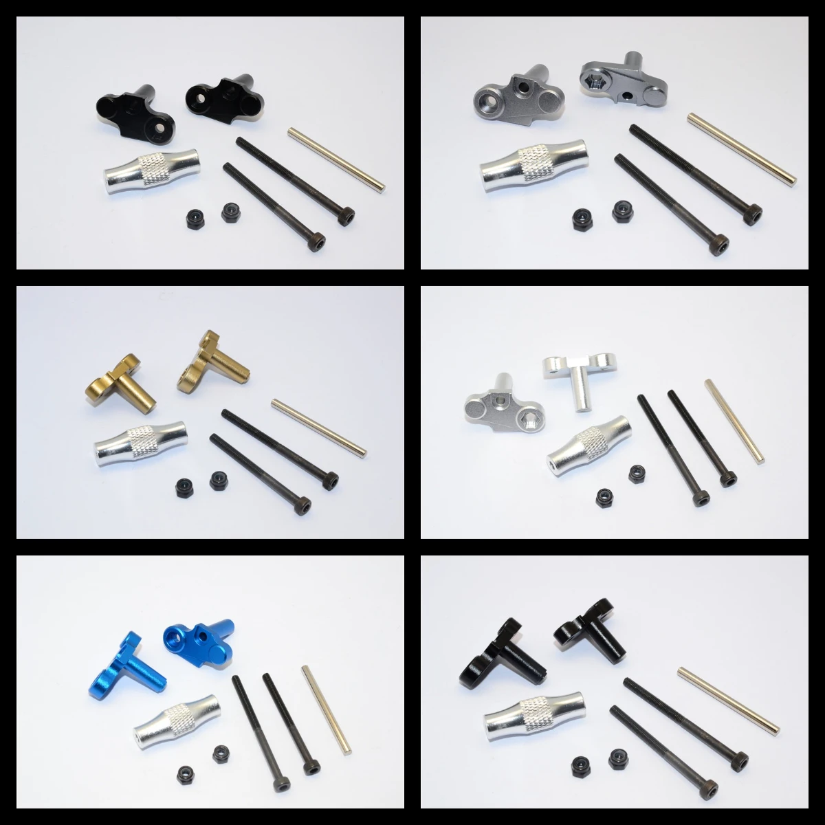 Kyosho NSR500 Motorcycle Upgrade Part - Aluminum Front Chassis Holder, 1 Set, Blue (Weather Resistant)
