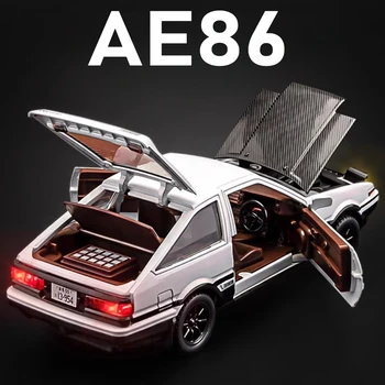 Modèle de voiture jouet Initial D AE86, échelle 1:30, corps en alliage, pneu en caoutchouc, Absorption des chocs, véhicules de Simulation de traction, cadeau d'anniversaire pour garçons