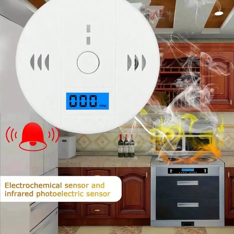LCD CO Sensor Work alone Built-in 85dB siren sound Independent Carbon Monoxide Poisoning Warning Alarm Detector carbon monoxide alarm carbon monoxide detector