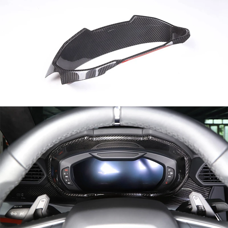 

For Lamborghini URUS 2018-2021 Carbon Fiber Car Dashboard Panel Frame Cover Trim Sticker Interior Accessories
