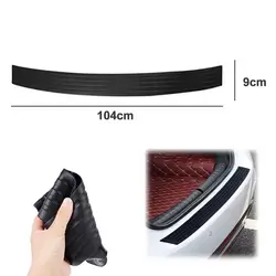 Universal Rear Bumper Guard Rubber Protector Strip and Trunk Sill Plate (B)
