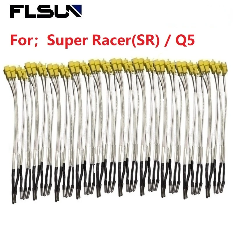 FLSUN Super Racer Temperature Sensor 3d Printer Accessories For SR Q5 Thermistor NTC 100K Effector Parts Wholesale updated flsun super racer parallel arm 3d printer accessories sr delta 315mm fiber carbon push rod wholesale