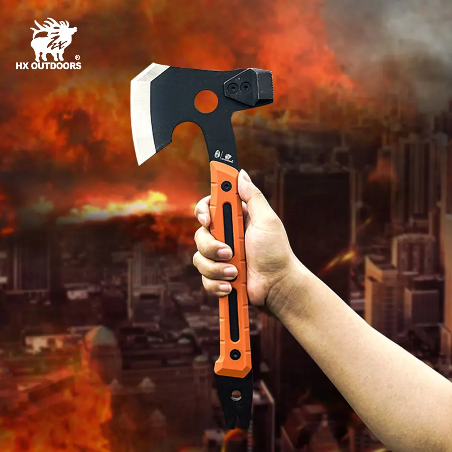 HX OUTDOORS Tactical Survival Axe ,Multi Tool Emergency Gear Tourist AX Tactical Axe Portable Tomahawk Wild Camping Hatchet Tool 4