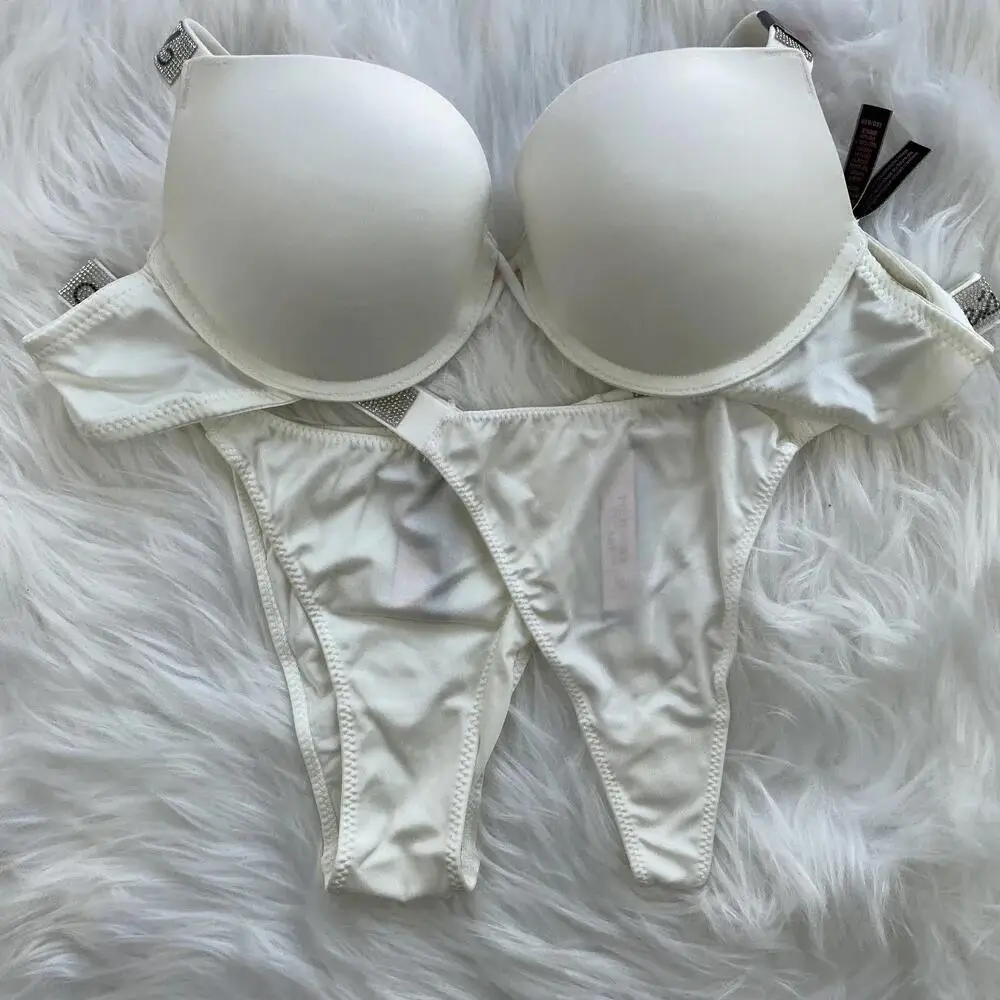 Women's underwear underwear thong 3-piece set sexy rhinestone women's bra set women's underwear thong wholesale free shipping