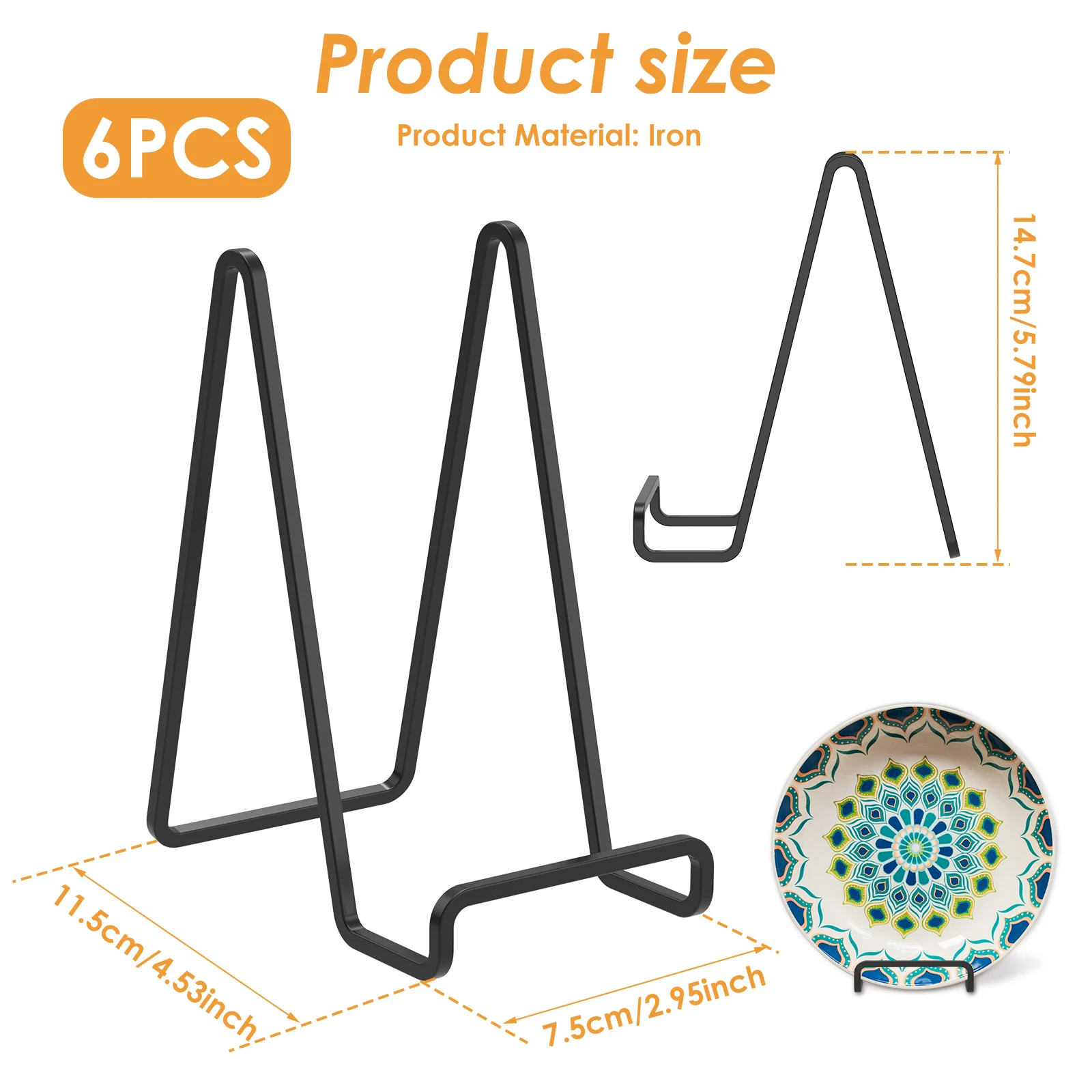 Metal Iron Display Stand Tabletop Picture Frame Holder
