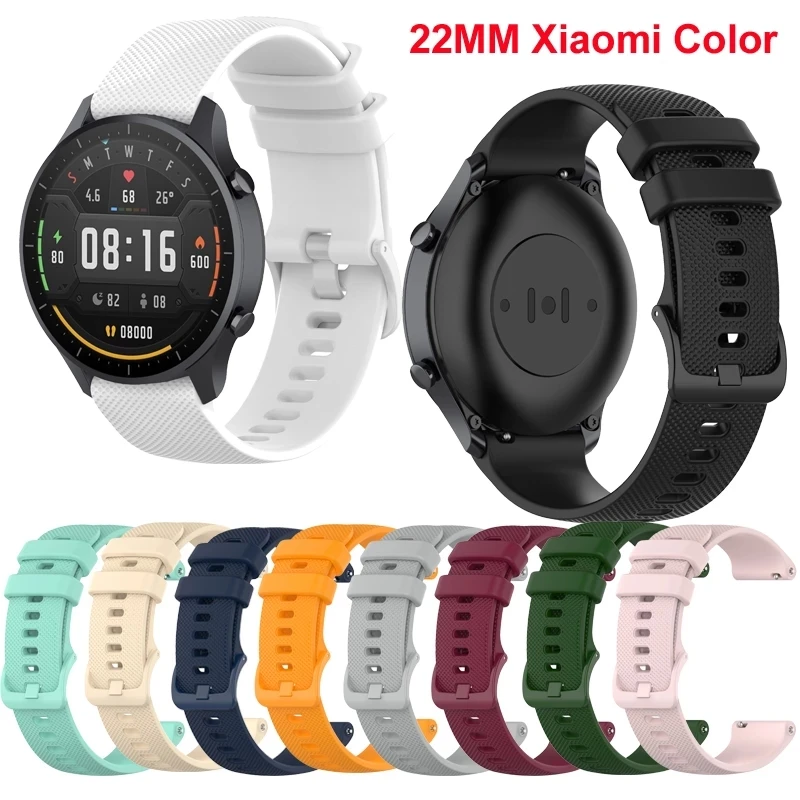 

22mm Silicone Watch Band Strap for Xiaomi Mi Watch Color 2 Replacement Bracelet For Mi Watch Color sports S1 Pro edition correa
