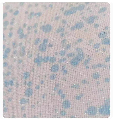 

Яркая шелковая цветная ткань для вышивки крестиком 14CT, синяя пузырьковая 14 ячеек, цветная ткань для вышивки крестиком, металлическая ткань 50-150 см