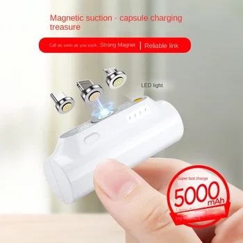 Mini Powerbank 5000mAh Portable Charger, Flashlight, Mobile Phone Backup External Battery Charger Suitable for IPhone and Huawei