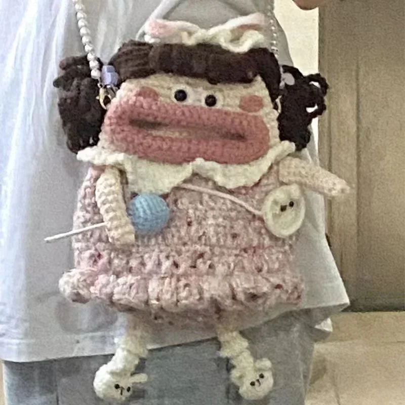 Niet-Afgewerkte Product Lolly Lieve Meisje Worst Mond Mobiele Telefoon Handgemaakt Diy Gehaakt Schattige Grote Tas Lelijke Pop Wollen Crossbody 15 Niet-Afgewerkte Product Lolly Lieve Meisje Worst Mond Mobiele Telefoon Handgemaakt Diy Gehaakt Schattige Grote Tas Lelijke Pop Wollen Crossbody 15