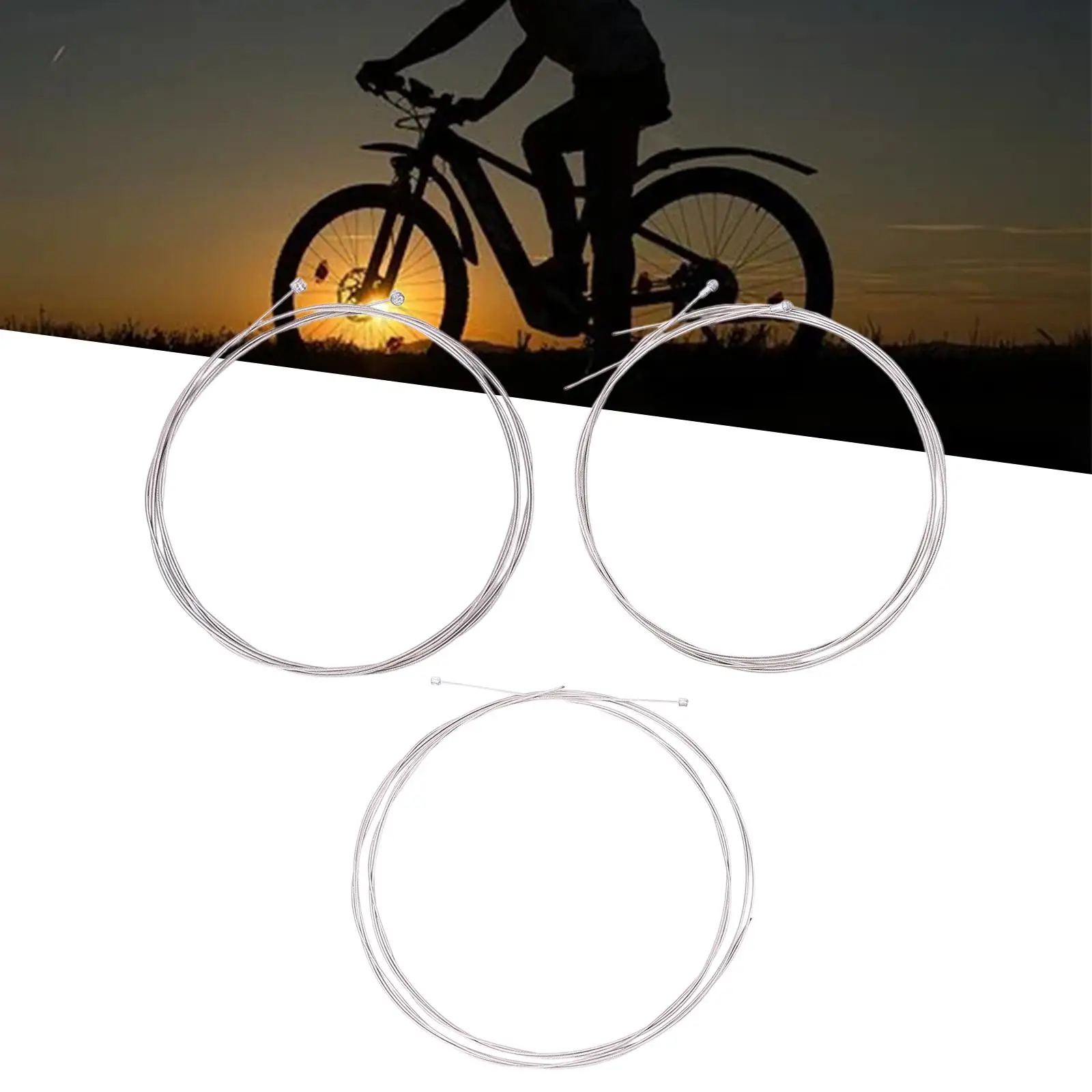 Cable de Freno de Bicicleta 170cm Acero Inoxidable Soporte Universal Trasero Profesional