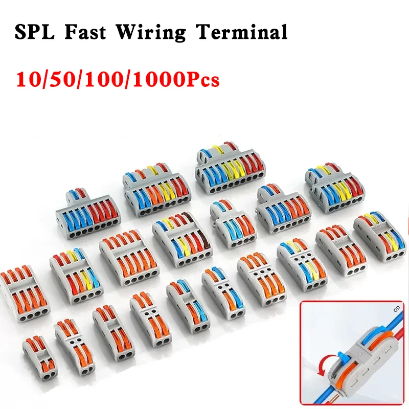 1 In Multiple Out Push-in Electrical Wire Connector Terminal Block Universal Fast Wiring Cable Connectors For Cable Connection wire connectors