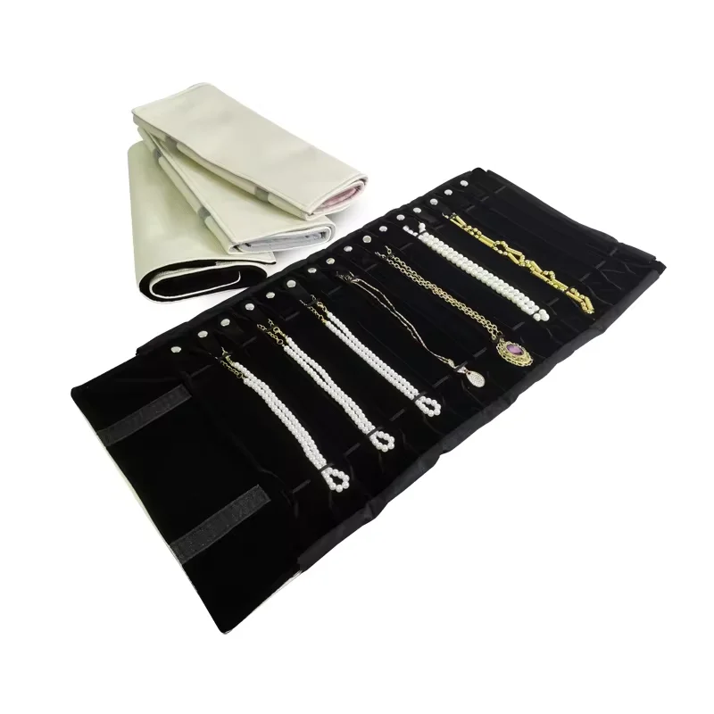 Elegant PU Leather Jewelry Storage Roll - Multiple Color Options