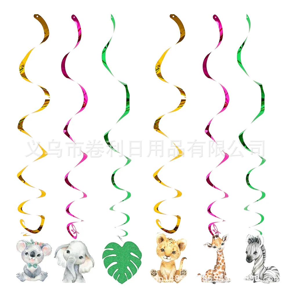 6pcs spiral ornament