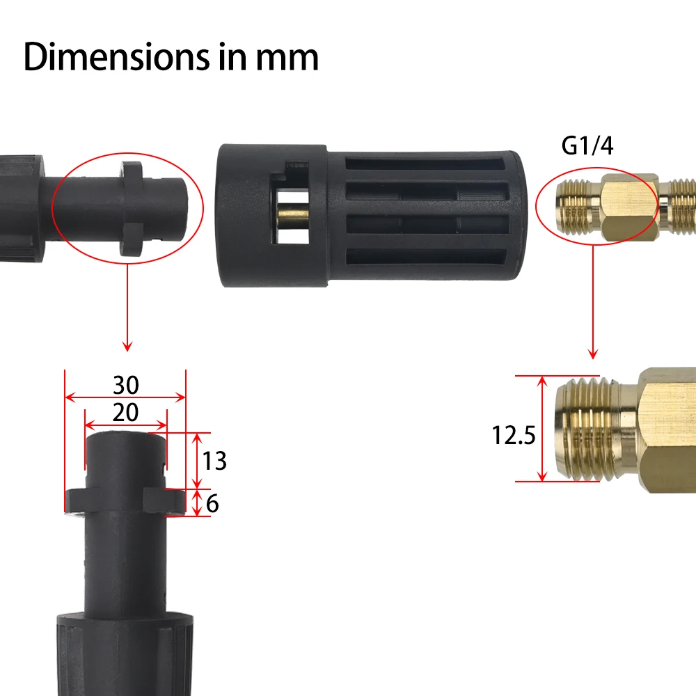 Adapter for Connecting Most of Pressure Washer Lance to Karcher K-Series Spray Gun 5