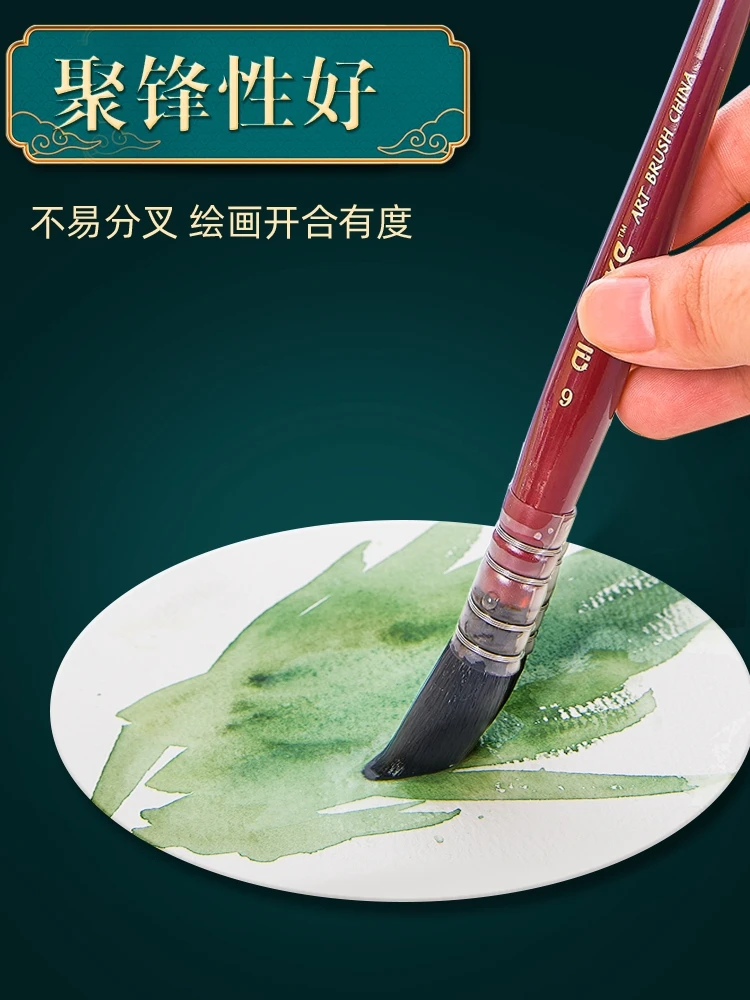1Pc Professional Watercolor Paint Brushes,Mop Synthetic Squirrel Hair,Art Supplies for Painting,Great Watercolor Set for Artists 6