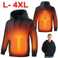 Intelligent Heating Hoodie Sweatshirt USB Electric Heating Men Women 5 Zone 3 Temperature Adjustment Winter Warmth Clothing