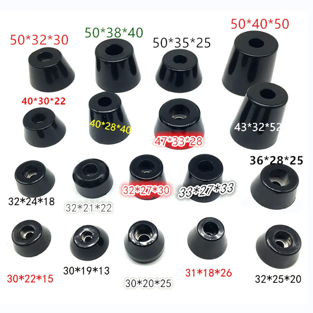 대형 가구 다리 발 의자 바닥 보호 쿠션 블랙 고무 댐핑 패드, 미끄럼 방지 테이블 악기 의자 패드 